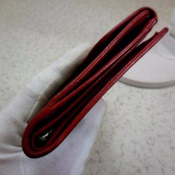 Fendi Leopard Print Canvas Red Leather Bi-fold - Picture 4 of 8